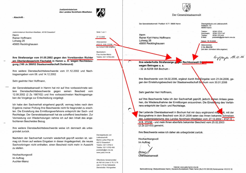 NRWJustizMin_20021227_GeneSTHamm20061016_DrG_Straffreiheit_RotMark