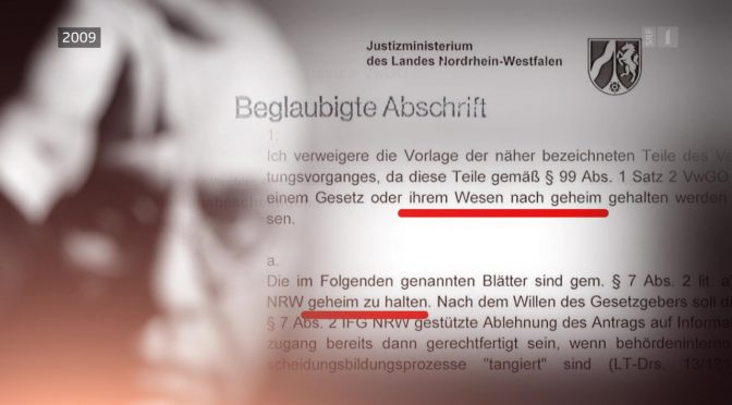 Asyl abgelehnt: Schweizer Bundesverwaltungsrichter verschweigen die Existenz von 198 geheimen Aktenseiten beim NRW-Justizministerium als Hauptasylgrund !!